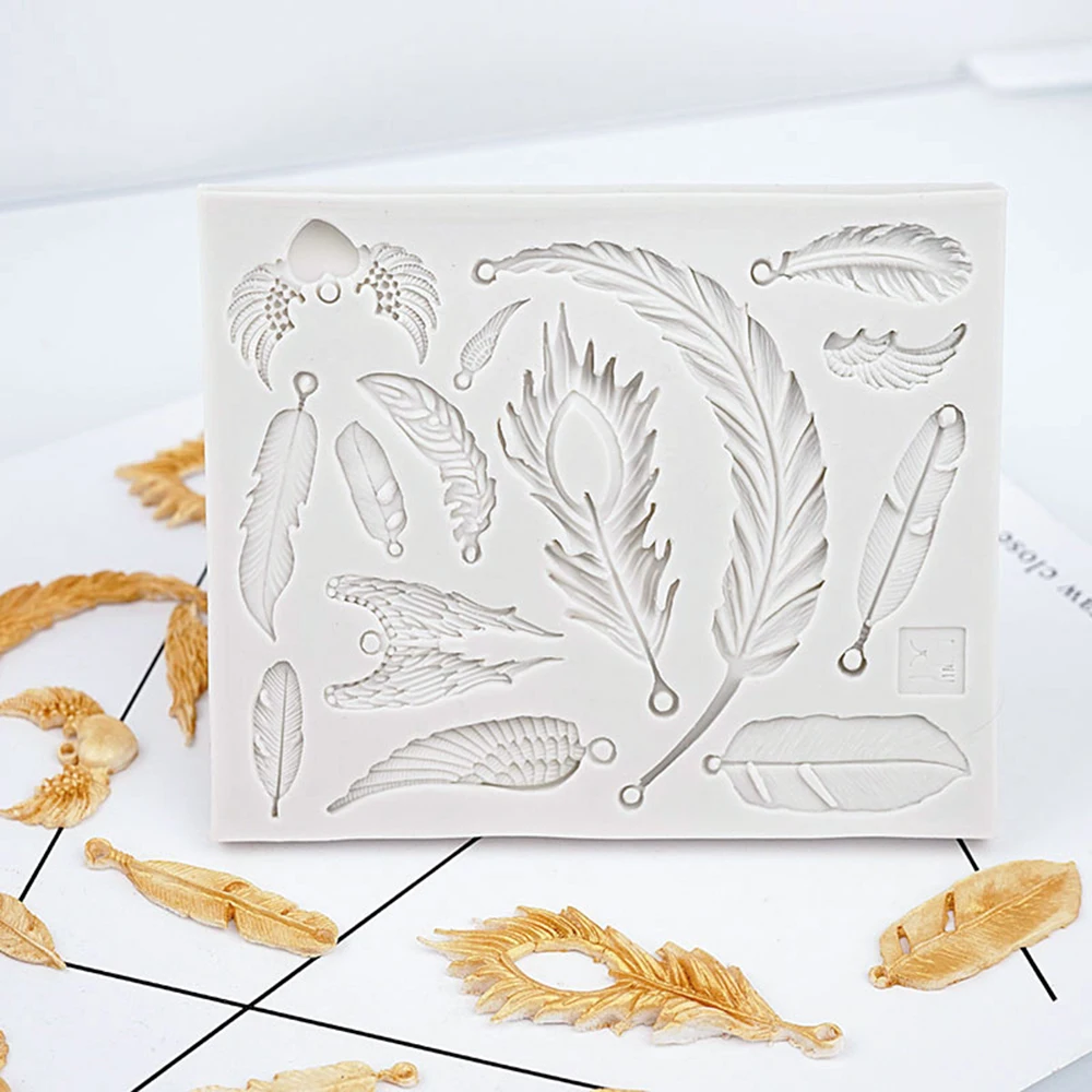 

Feather Sugar Buttons Silicone Mold Fondant Mold Cake Decorating Tools Chocolate Gumpaste Mold
