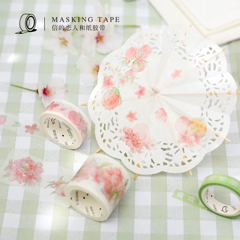 Милый персик серии закуски торт напитки Васи клейкие ленты DIY Скрапбукинг