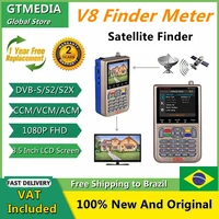 gtmedia v8 finder meter digital satellite finder dvb ss2s2x 1080p fhd receptor signal receiver sat decoder acm location finder