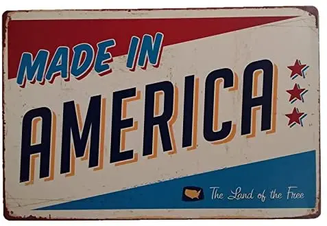 

FOEMXIEN The Land of The Free;Tin Sign Wall Retro Metal Bar Pub Poster Metal 11.87.9in