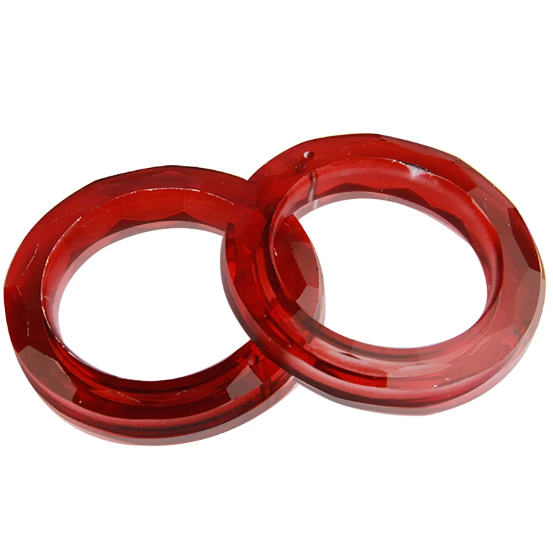 50 мм 10 шт Хрустальное большое уплотнительное кольцо с одним отверстием круглое