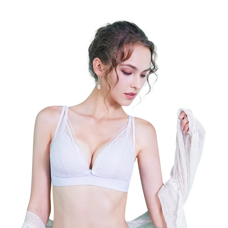 

New Lace Pregnant Women's Underwear Lightweight Breathable Gathering Anti-sagging Breastfeeding Nursing Feeding Bra PA11