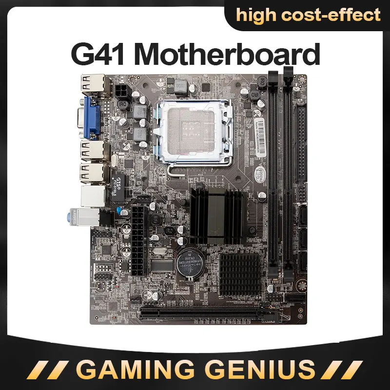 Восстановленная материнская плата LGA 775 771 G41 Intel чипсет SATA2.0 поддержка Xeon и 2 * DDR3