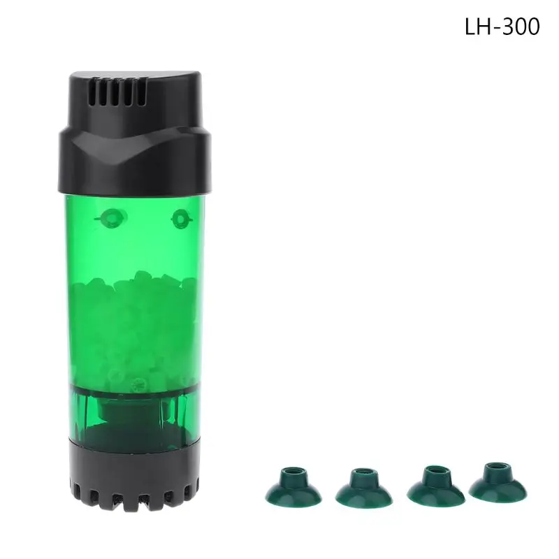 S Aquarium Fluidized Moving Bed Filter Bubble Bio Media Filter Fish Tank Sponge Filter With Sucker - Color: S