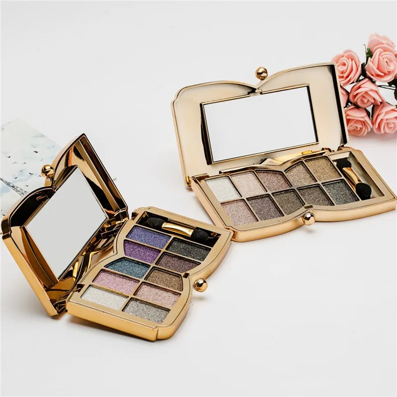 

10 Colors Nude Brightening Eyeshadow Palette Smokey Shimmering Powder Smooth Makeup Eye Pigment Cosmetics