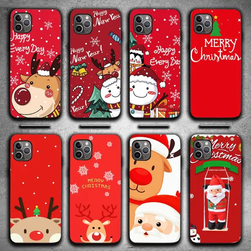 

christmas Santa Claus christmas tree Phone Case for iPhone 13 11 12 Pro X XS XR Samsung A S 10 20 30 51 Plus pro Max mobile