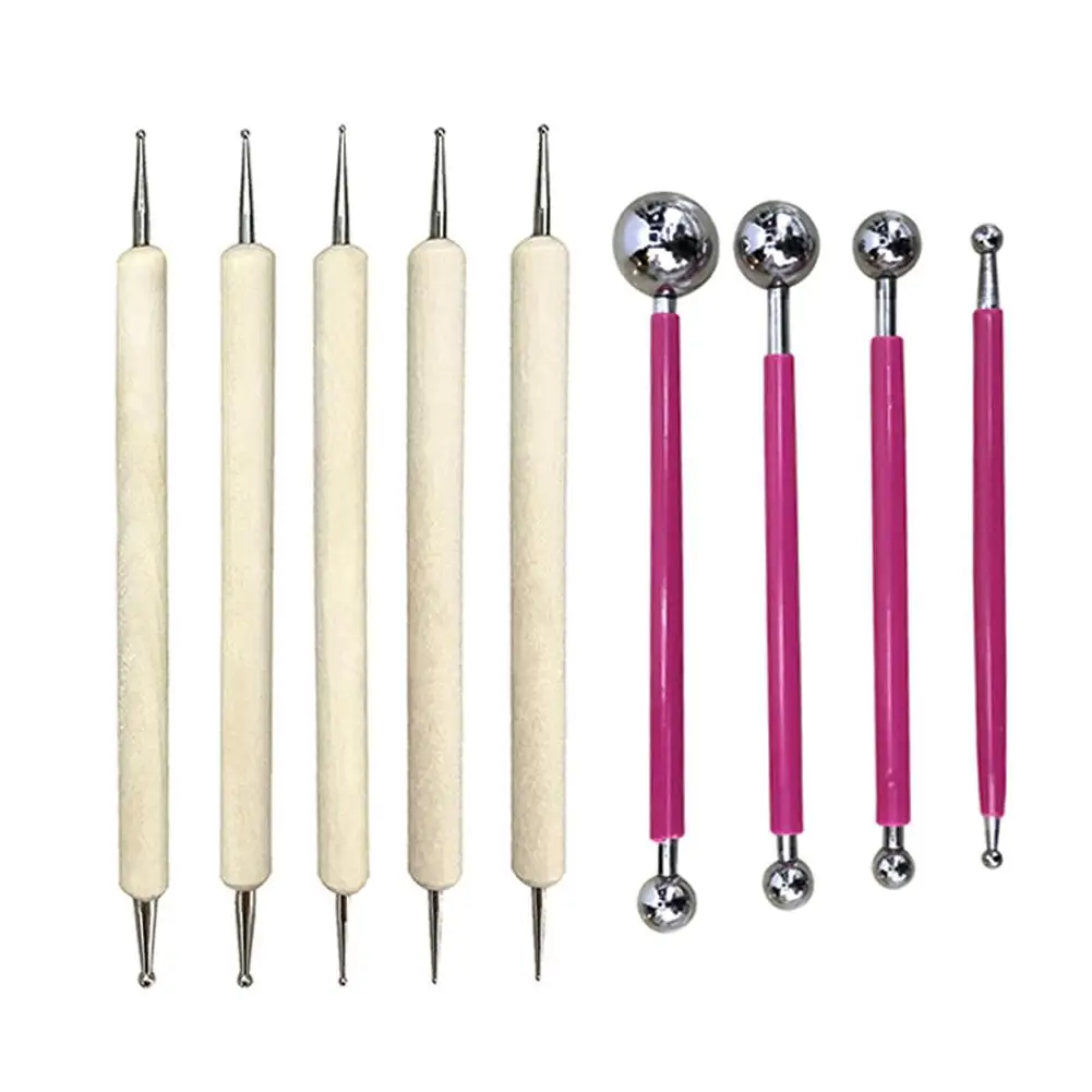 

Dual-ended Nail Dotting Pen Crystal Beads Handle Rhinestone Studs Picker Wax Pencil Manicure Nail Art Tool