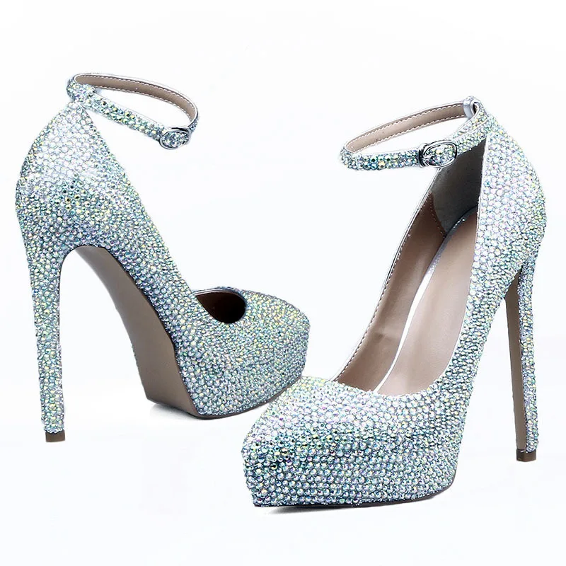 2020 г. новые летние свадебные туфли женские Серебристые Босоножки на платформе и