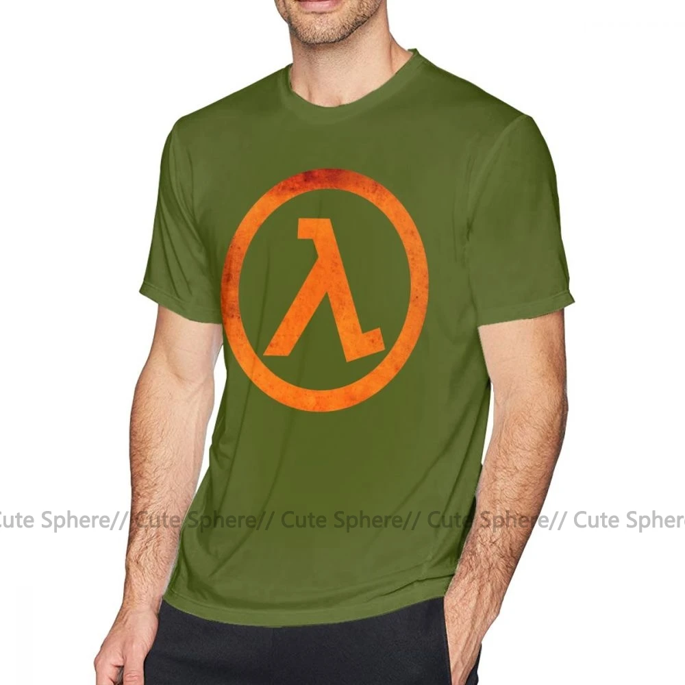Футболка Half Life GEEK Half Life, футболка с логотипом ржавчины, Мужская футболка 6xl, 100 хлопок, забавная Повседневная футболка с короткими рукавами и принтом - Цвет: Army Green