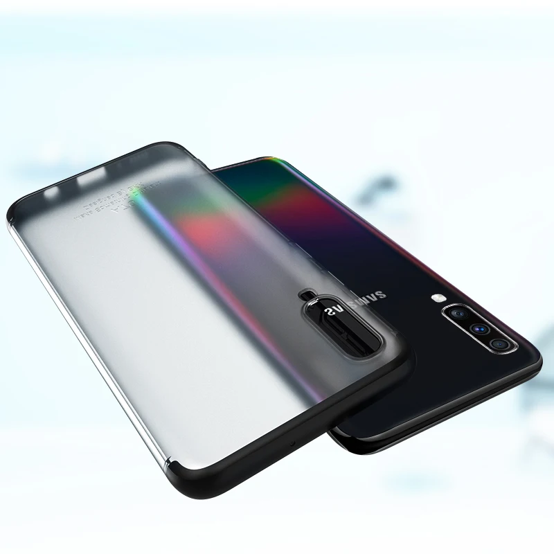 Полупрозрачный чехол для samsung Galaxy A51 A71 A70 A80 телефона противоударный Матовый