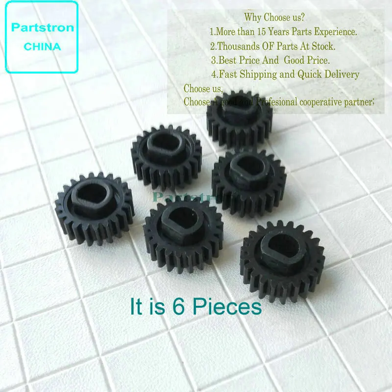 

6Pieces Waste Toner Shaft Gear Fit For OCE 320 400 600 450 700 750 9400 300 350 340 Wide Format Copier Parts