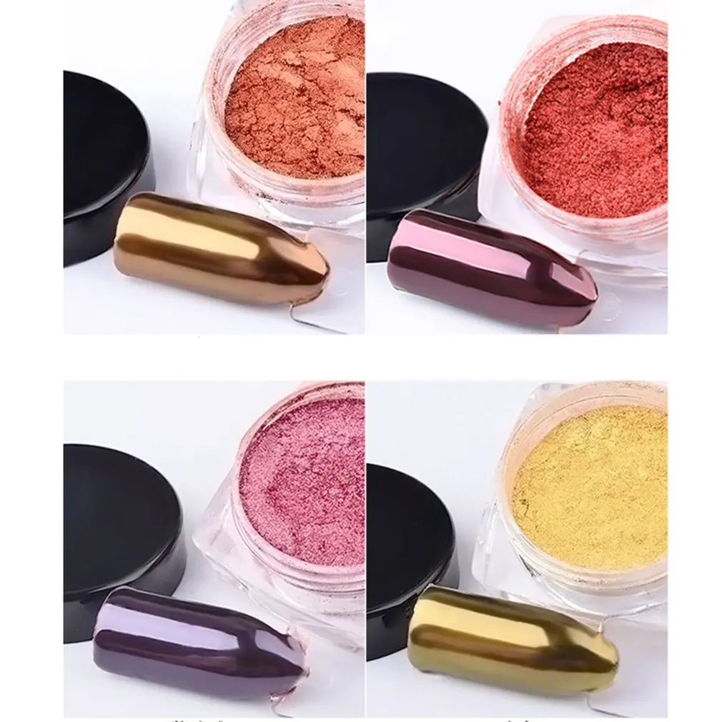 Маникюрный зеркальный порошок розовое золото местное 2 г русалка очень тонкий