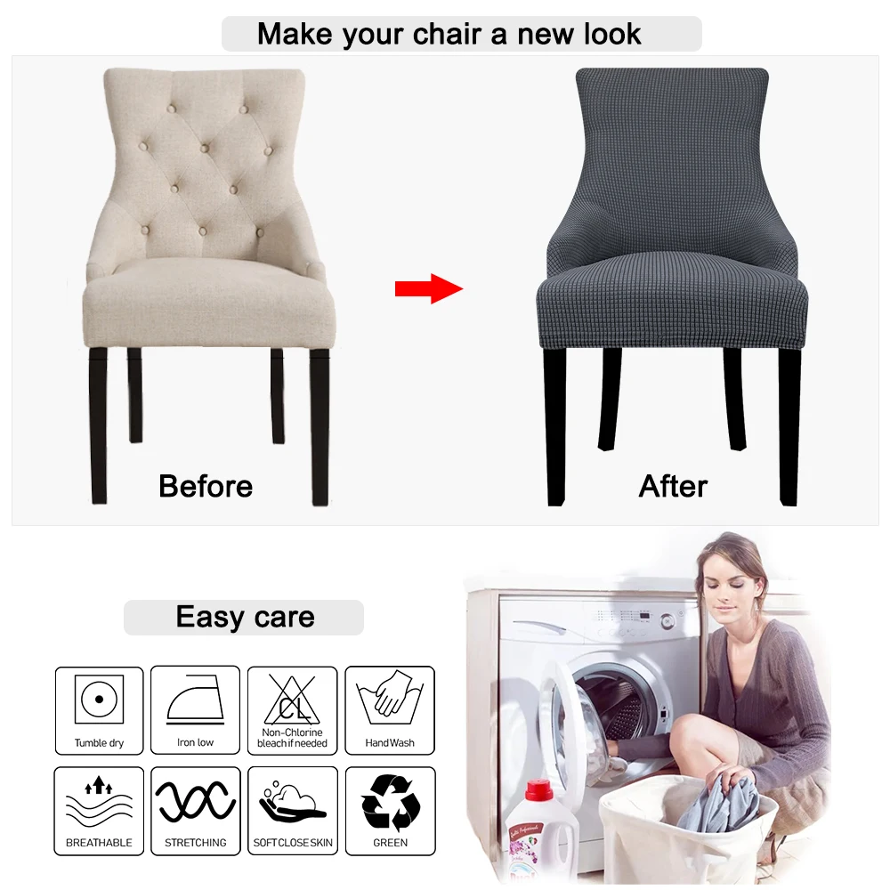 Эластичные чехлы на спинку стула King флисовые для сидений европейский стиль