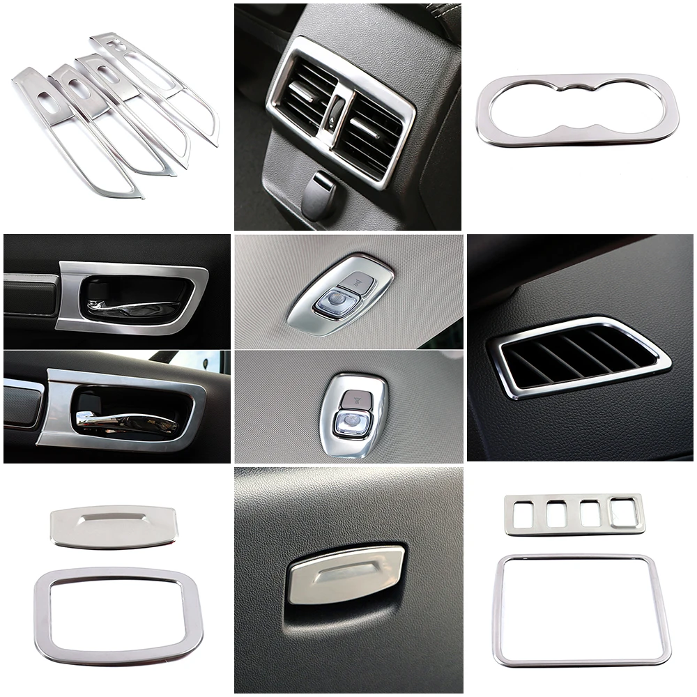 

For Renault Koleos 2017-2020 Car Styling Stainless Steel Interior Molding Frame Cover Trim Matte Silver Sticker For Samsung QM6