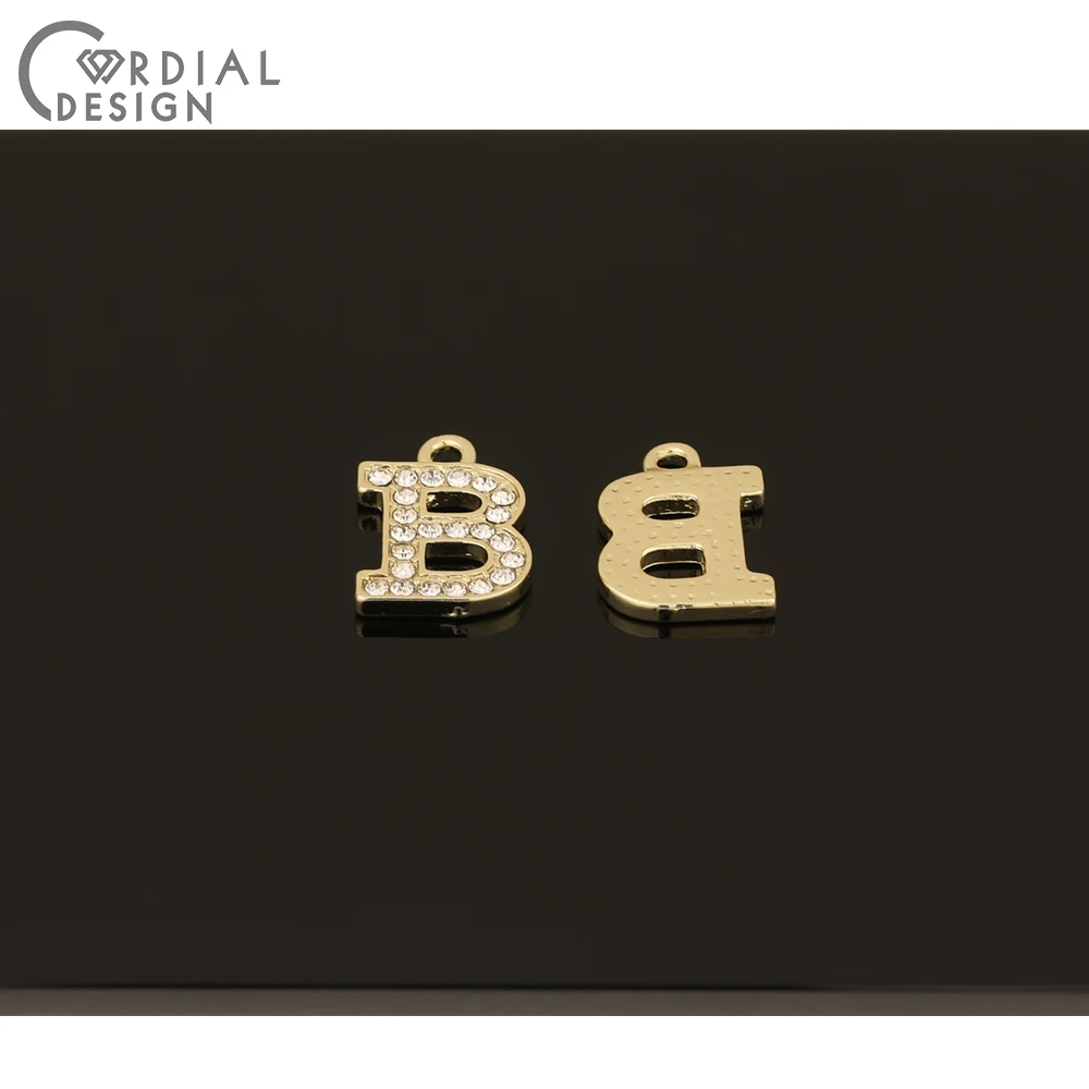 

Cordial Design 100Pcs 11*16MM Jewelry Accessories/DIY Charms/Letter B Shapes/Rhinestone Pendants/Jewelry Findings & Components
