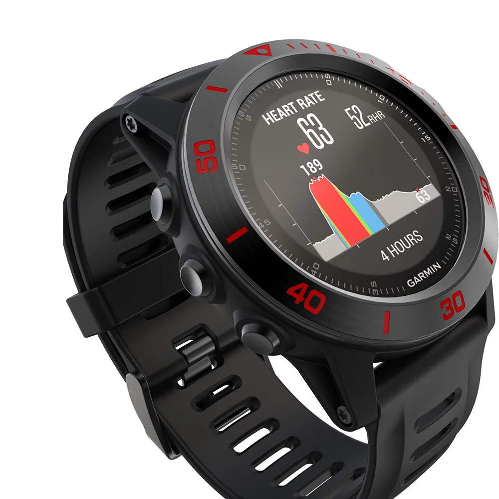 Кольцо-ободк для Garmin Fenix 3 / Feniix HR из нержавеющей стали с рельефным рисунком
