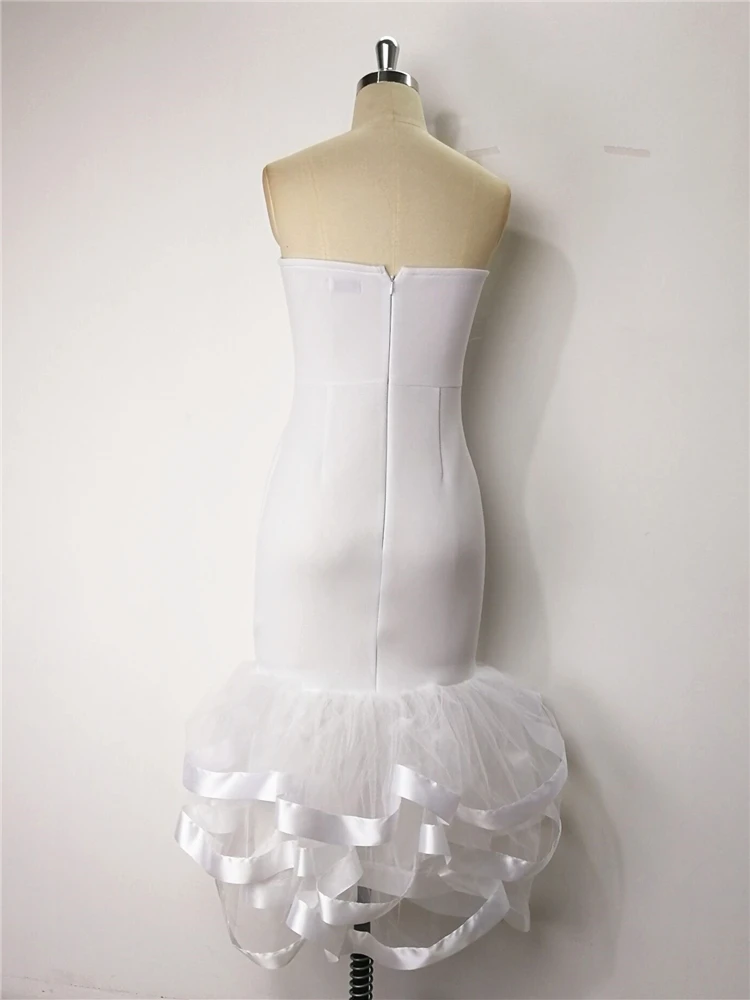 Женское облегающее платье с открытыми плечами Белое Облегающее Платье из