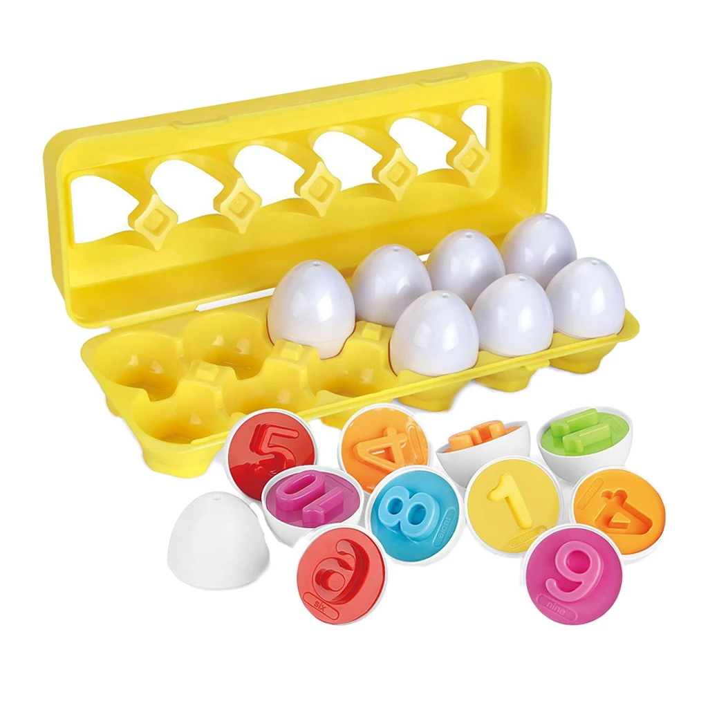 Huevo de Pascua a juego para ni&ntilde;os peque&ntilde;os, juguete educativo que muestra los colores, n&uacute;meros y regalos-3