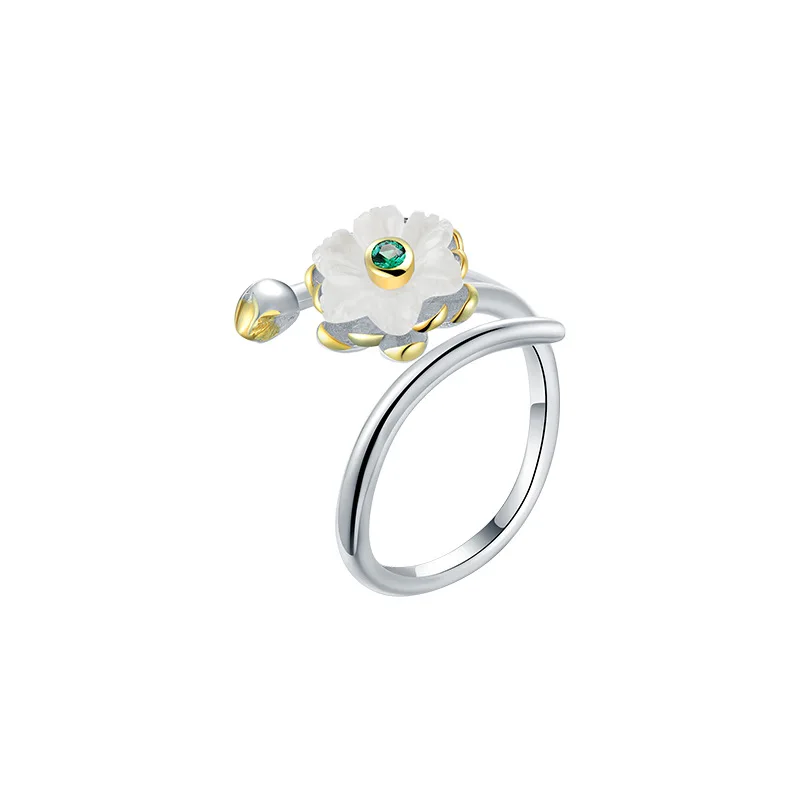 

Women's 925 Silver Ring Accessories-Adjustable Ring Hand Jewelry Rings Women's