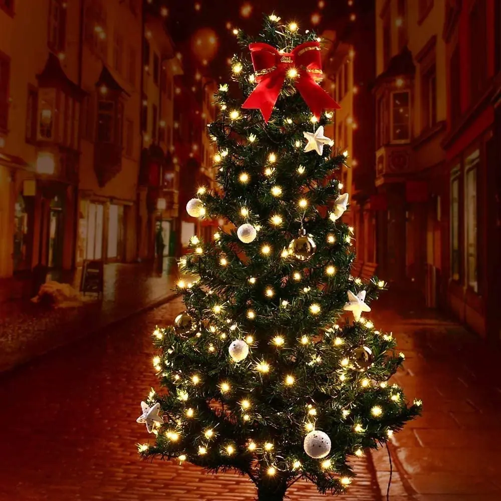 

12m Solar String Lights Outdoor Lighting Solar Lamps 100 Led Crystal Globe Lights with 8 Modes Patio Lights Christmas Decoration