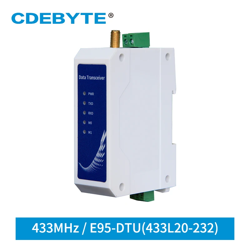 E95 DTU(433L20 232) 20 дБм 433 МГц RS232 беспроводной модуль передачи данных LoRa Дин рейка