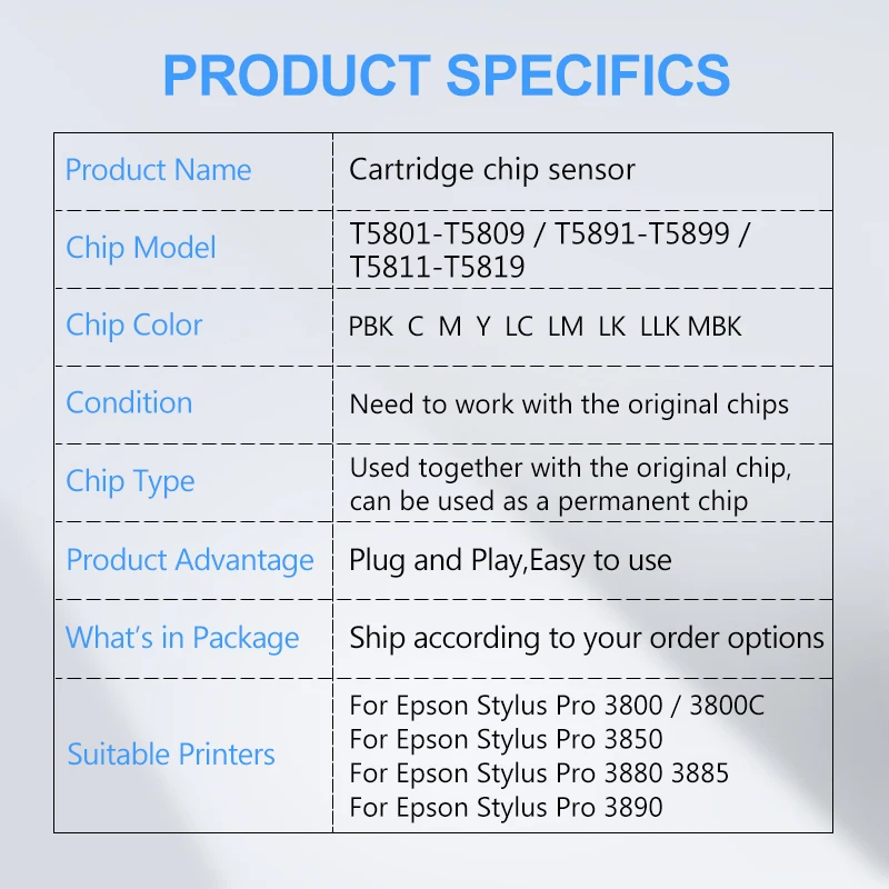 Чернильный картридж для принтера Epson Stylus Pro 3800 3850 3885 3880 3890 9 цветов в комплекте