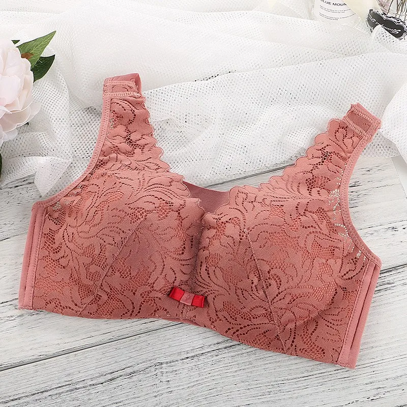 

GUMPRUN Seamless Sexy Lace Bras For Women Wireless Push Up Bra Comfort Breathable Underwear Sexy Lingerie French Style Bralette
