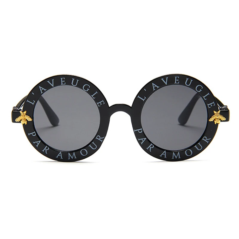 Солнцезащитные очки для мальчиков и девочек маленькие круглые брендовые