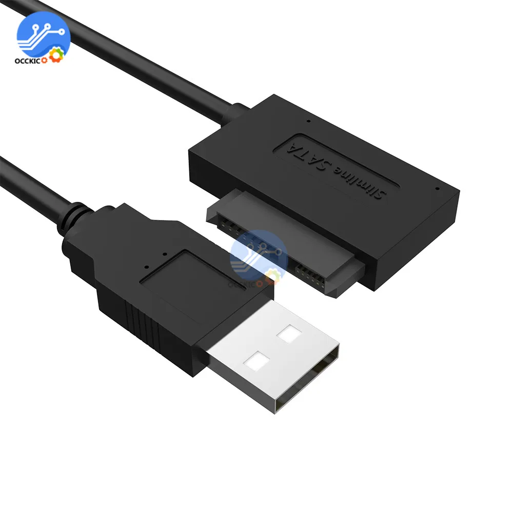 USB 2,0 до 7+ 6 13Pin конвертер для тонкого жесткого диска SATA ноутбука CD/DVD Rom Оптический адаптер кабель конвертер