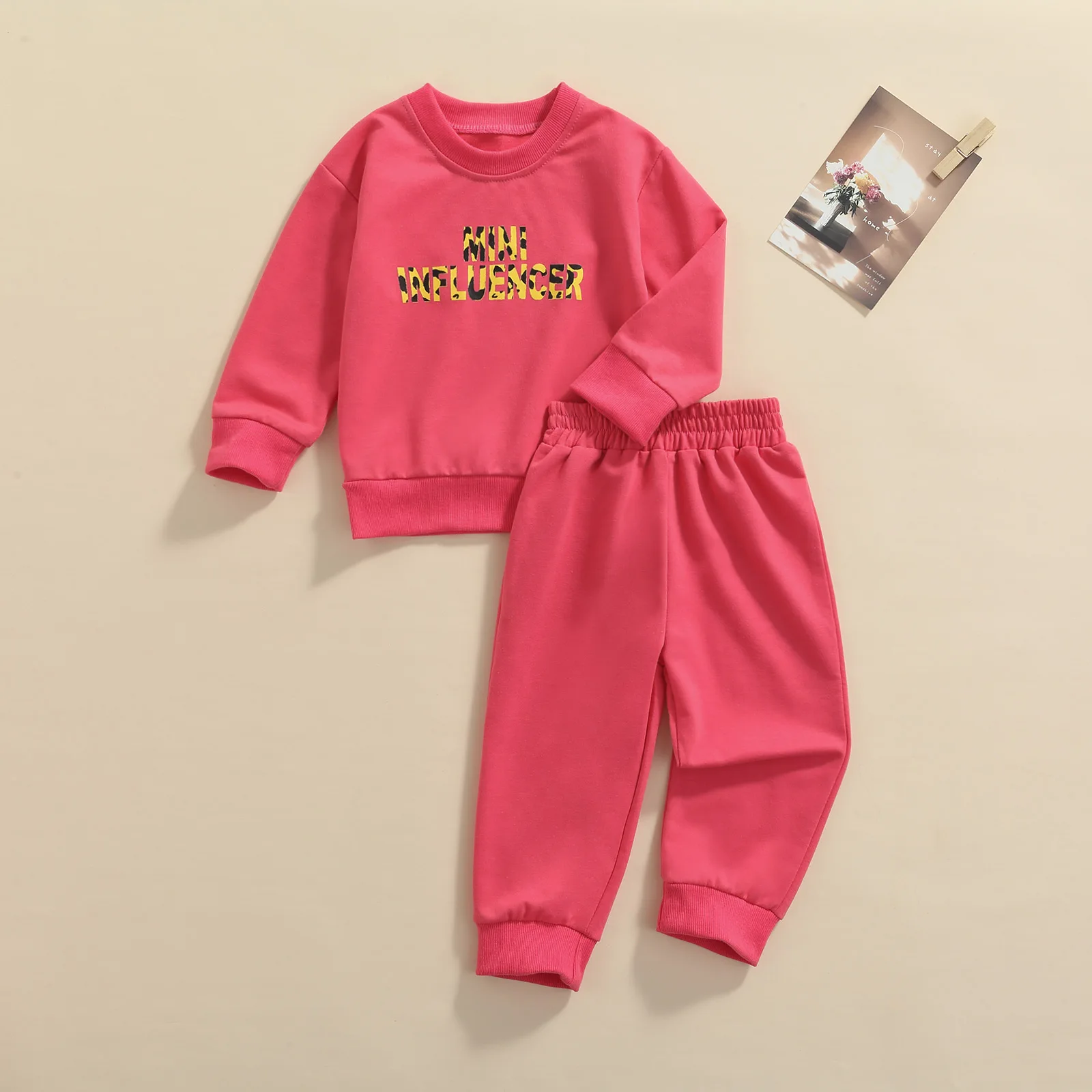 

Хлопковые брюки для новорожденных девочек с длинным рукавом и принтом