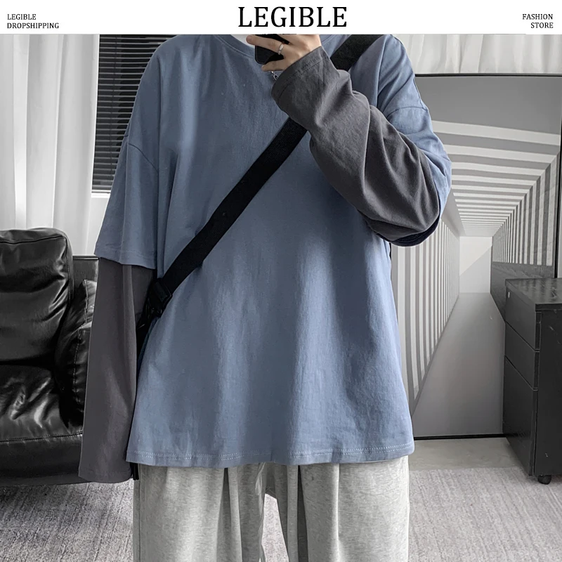 Футболка мужская с длинным рукавом модная Повседневная Удобная рубашка в стиле