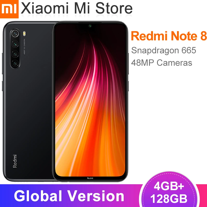 Глобальная версия Xiaomi Redmi Note 8 4 Гб оперативной памяти 128 ГБ ROM 48MP сзади Quad камера