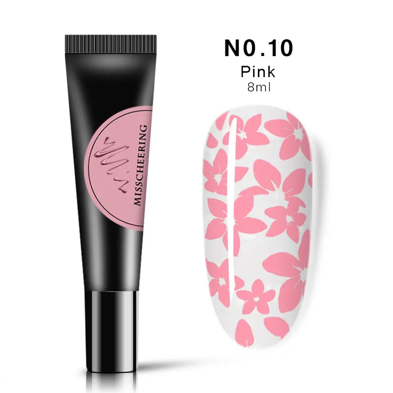 10 Pink 8 мл Гель-лак для стемпинга ногтей цветной принт масло УФ Гель-лак для ногтей впитывающийся лак для переноса стемпер пластины DIY Инструменты для дизайна ногтей - Цвет: 10 Pink