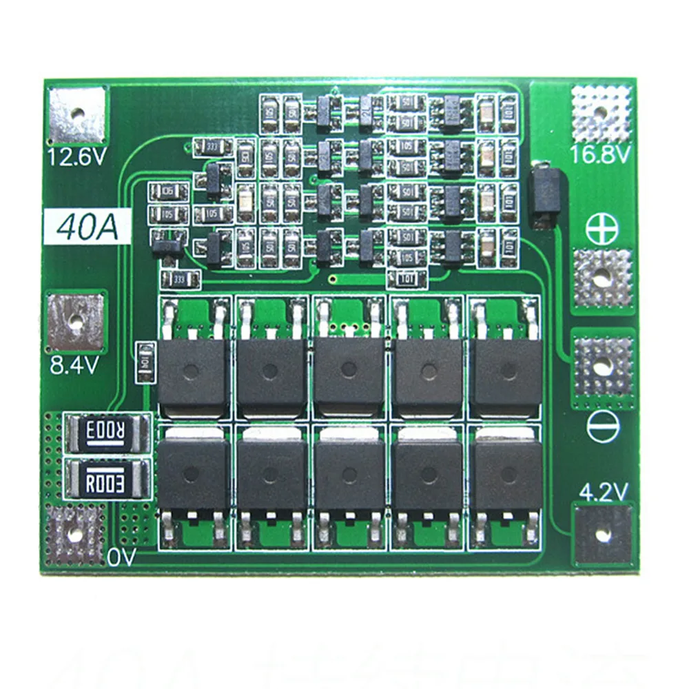 BMS 2S 20A/3 S 20A/3 S 40A/4S 40A 7,4 V-16,8 V 18650 Защитная плата для литиевых батарей BMS плата стандартного баланса