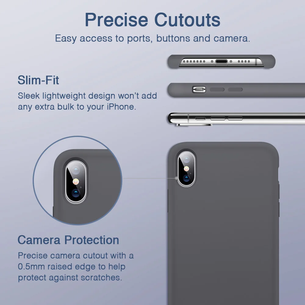 ESR мягкий чехол для iPhone X XS XR XS Max роскошный жидкий силиконовый чехол резиновая микрофибра ткань подушка для подкладки чехол для телефона