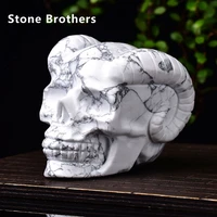natural crystal skull gems ghost head seiko carved crystal skull punched gemstone specimens minerals home decoration halloween
