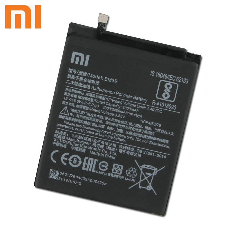 Xiao Mi Xiaomi BM3E аккумулятор для телефона mi 8 MI8 M8 3400 мАч оригинальная запасная батарея +