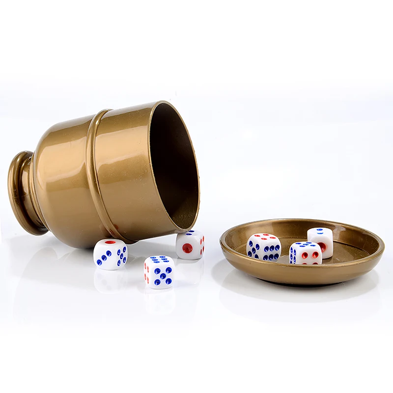 

Dice Cup Set With 5 Dice Bar KTV Entertainment Dice Cup With Dices Club Party Family Game Accessories Board Entertainment Game