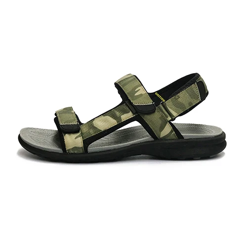 1704Camouflage GRITION/мужские сандалии; пляжная Летняя обувь на плоской подошве; легкие повседневные кожаные сандалии; Мужские дышащие туфли; Новинка года; походная обувь; 46 - Цвет: 1704Camouflage