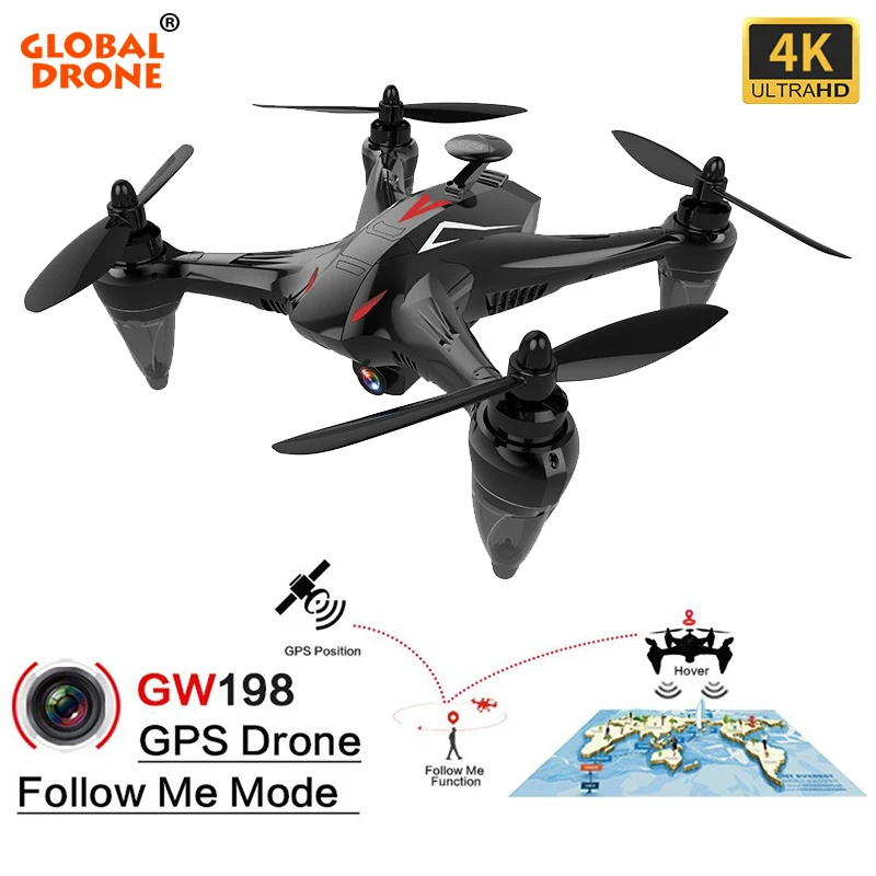 GPS 4K Дрон WiFi FPV бесщеточный двигатель RC Квадрокоптер Hover дроны следуй за мной с