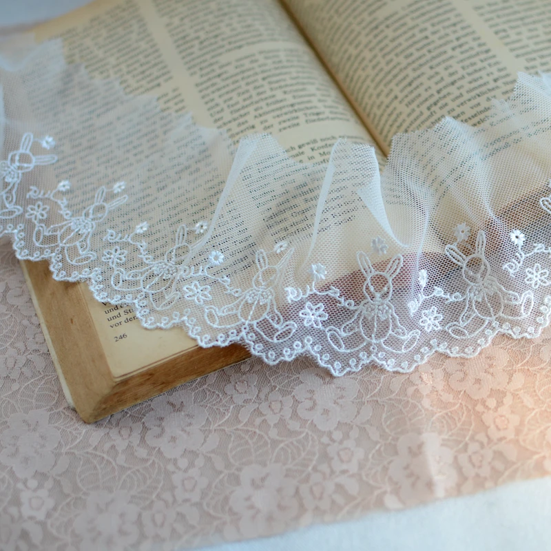 Кружево #811 молочного шелка ширина 10 2 см Белая швейцарская вуаль кружево в