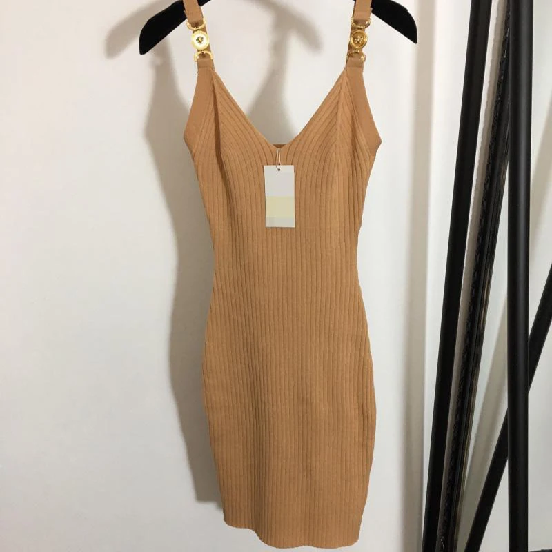 Женское трикотажное платье средней длины с V образным вырезом|Женские платья| |