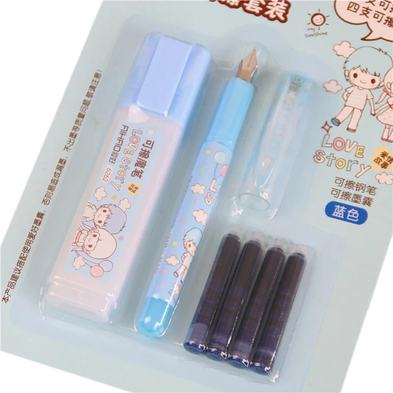 Милый стираемая ручка перьевая + чернила 0 5 мм Средний F Перо канцелярские