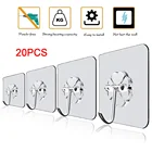 20 шт., крючки, станок и Прозрачный Прочный самоклеящиеся двери стены Вешалки крючки всасывания тяжелой нагрузки стеллаж для выставки товаров Кубка присоски для Кухня Ванная комната