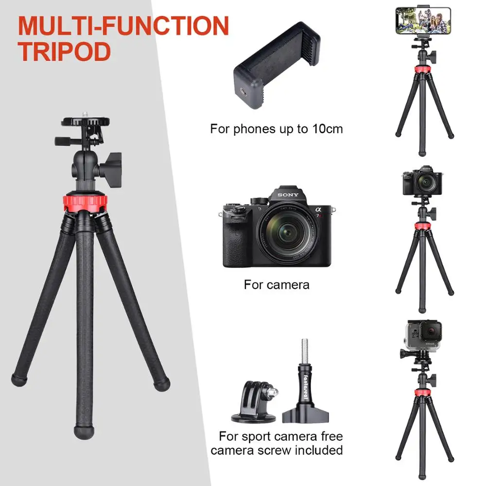 Mini Travel Tripod Stand with Ball Head Handheld Tabletop for Canon DSLR Mirrorless Smartphone GoPro 8 7 6 5 | Электроника