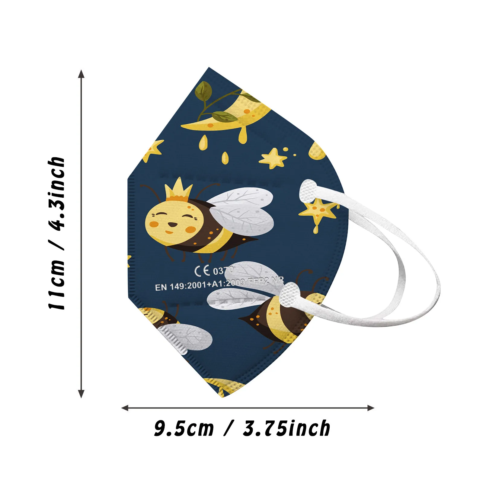 

20pc Kawaii Bees Face Masks For Children Girls Protection 3d Mouth Masks Adjust Nose Cover Pm2.5 Anti-dust Maske No Decoration