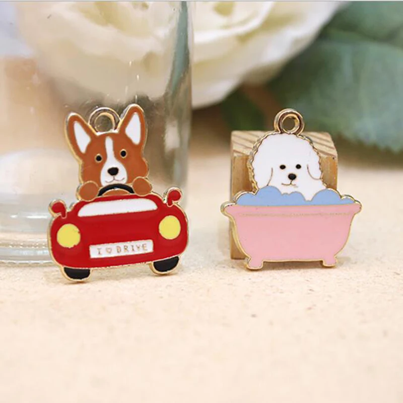 2 шт./лот Подвеска из сплава Собака Такса собака кулон подарок брелок аксессуары