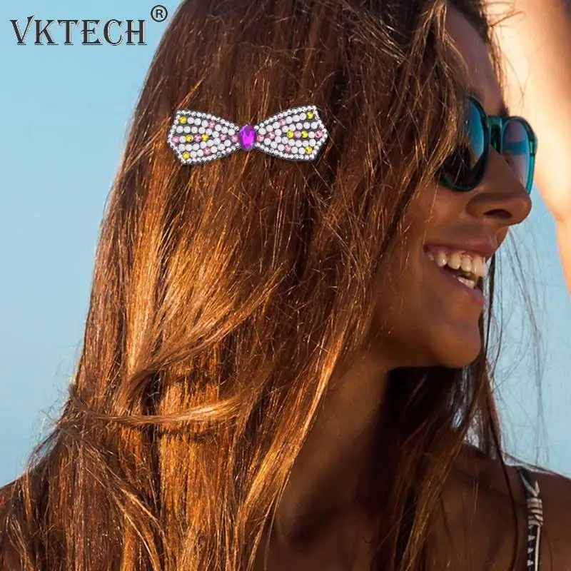 3 шт. DIY алмазная живопись заколка для волос Алмазная вышивка бабочка стразы