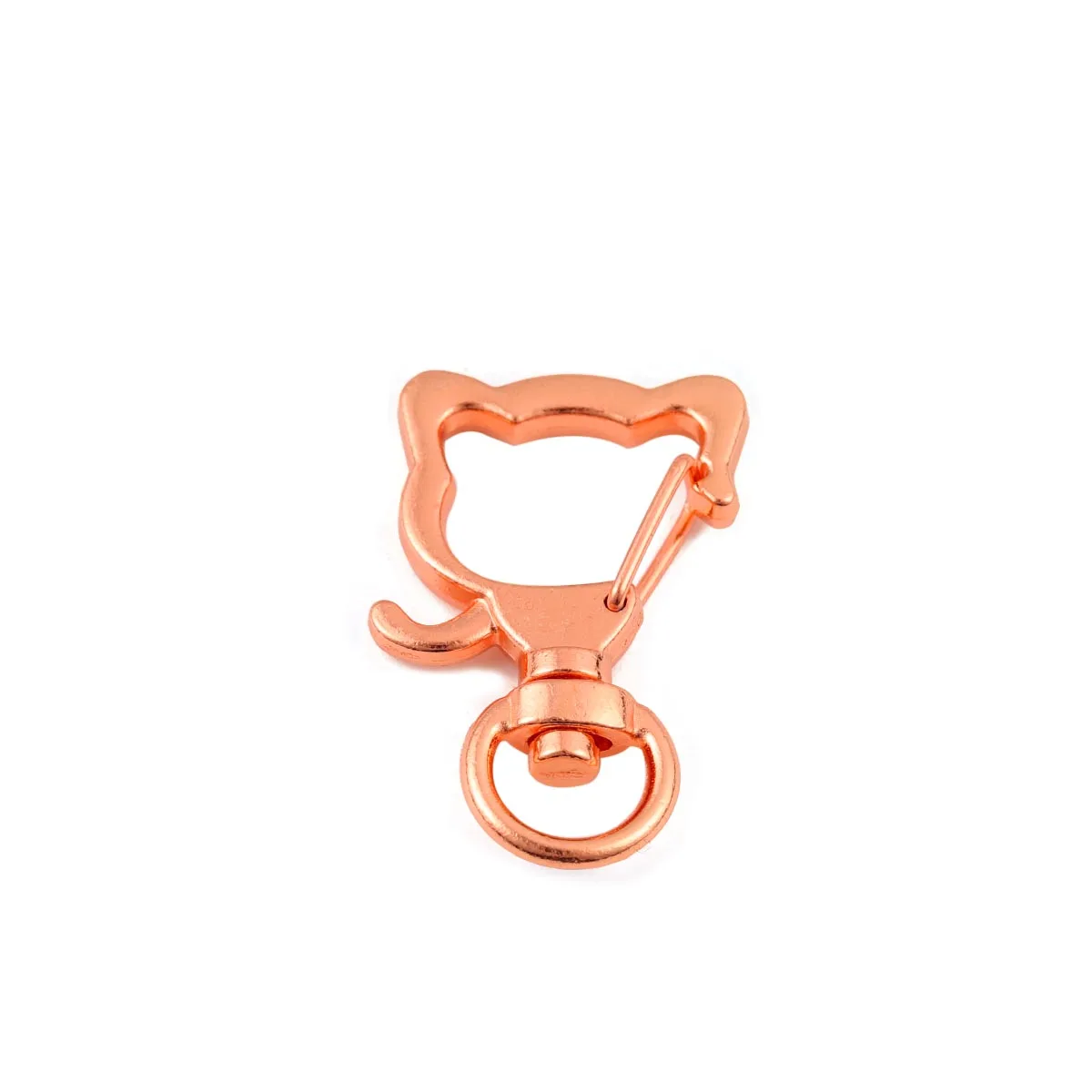 

10pcs Kawaii Cat Kitten DIY Accessories Lobster Clasp Jewelry Findings Key Chain Key Ring keychain Rhodium Gold Wholesale