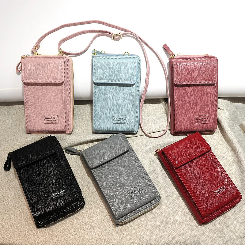 Кожаная многофункциональная сумка через плечо для телефона Мини Женский кошелек